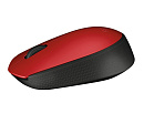 Мышь Logitech M171 красный/черный оптическая (1000dpi) беспроводная USB для ноутбука (2but)