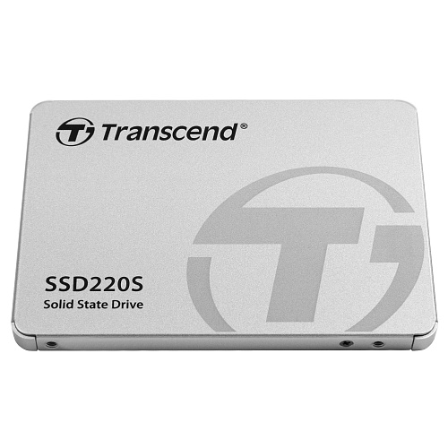 Твердотельный накопитель/ Transcend SSD SSD220S, 240GB, 2.5" 7mm, SATA3, 3D TLC, R/W 500/330MB/s, IOPs 40 000/75 000, TBW 80, DWPD 0.3 (3 года)