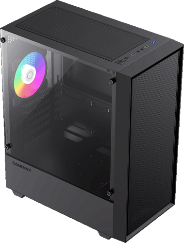 Компьютерный корпус mATX, без блока питания/ Gamemax STORM BK mATX case, black, w/o psu, w/1xUSB3.0+2xUSB2.0, Combo Audio, w/1x12cm FRGB rear fan