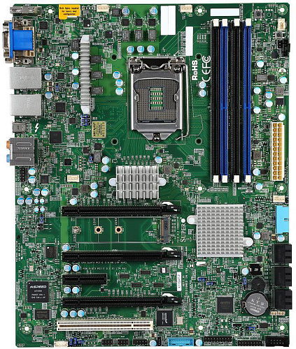 Системная плата MB Supermicro X11SAT-F-O, 1xLGA 1151, E3-1200 v6/v5, Core i7/i5/i3, C236, 4xDDR4 Up to 64GB Unbuffered ECC/non-ECC UDIMM, 3 PCI-E 3.0