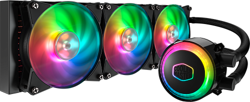 Система охлаждения/ Cooler Master MasterLiquid ML360R RGB (250W, 360mm, ARGB, fans: 3x120mm/66.7CFM/30dBa/2000rpm, 1200/115X/2066/2011-V3/2011/AM5