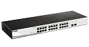 Коммутатор D-Link Управляемый L2 коммутатор, 24x1000Base-T, 2x1000Base-X SFP, защита от статического электричества до 6 кВ, CLI