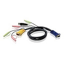 ATEN 2L-5305U КВМ-кабель USB для соединения с ПК HDB USB и аудио CABLE HD15M/MD6M/MD6M/SP/SP-SP 5M