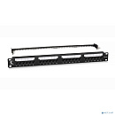 Cabeus PL2-24-Cat.5e-Dual IDC Патч-панель 19" (1U), 24 порта RJ-45, категория 5e, Dual IDC, с задним кабельным организатором, new