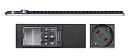 Cabeus PDU-32-24S-B-T Блок розеток для 19" шкафов, вертикальный, 24 розетки Schuko, 32А, автомат защиты, алюминиевый корпус, клеммная колодка