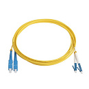 Кабельная сборка Hyperline FC-D2-9-LC/UR-SC/UR-H-3M-LSZH-YL Патч-корд волоконно-оптический (шнур) SM 9/125 (OS2), LC/UPC-SC/UPC, 2.0 мм, duplex, LSZH,