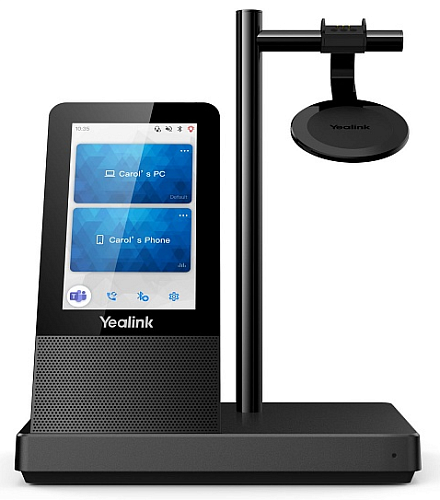 Гарнитура YEALINK WH66 Mono UC Моно, Беспроводная, HD звук, 160м DECT, Шумоподав, Дисплей 4'', USB-хаб, Bluetooth, шт
