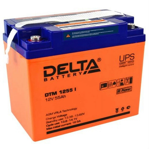 Delta DTM 1255 I (55 А\ч, 12В) свинцово- кислотный аккумулятор