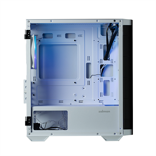 корпус ZALMAN M4 White, MATX, WHITE, WINDOW, 1xCombo (3.5'' or 2.5''), 1x3.5", 2x2.5", 1xUSB2.0, 2xUSB3.0, FRONT 3x120mm ARGB, REAR 1x120mm ARGB