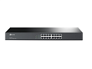 Коммутатор TP-Link TL-SF1016, 16-портовый 10/100 Мбит/с , 16 портов RJ45 10/100 Мбит/с, 1U 19-дюймовый монтируемый в стойку стальной корпус
