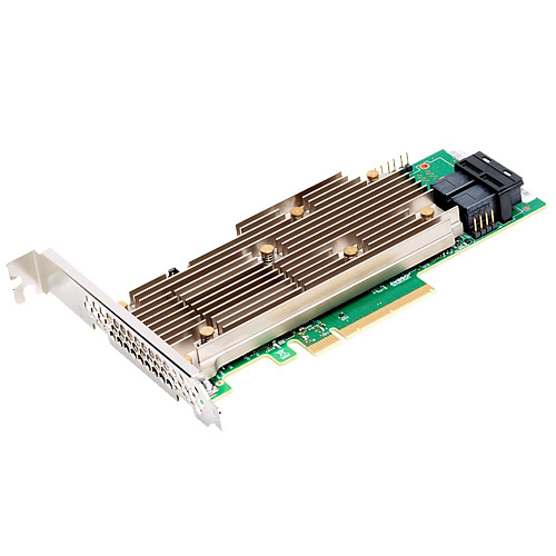 RAID-контроллер Broadcom 9460-8i SGL (05-50011-02) PCIe 3.1 x8 LP, SAS/SATA/NVMe, RAID 0,1,5,6,10,50,60, 8port(2 * int SFF8643), 2GB Cache, 3508ROC