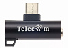 Кабель а/в TELECOM USB3.1 Type-C 2 in 1 audio+PD charging TA433M-B