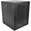 ЦМО Шкаф телекоммуникационный настенный 15U (600 x 650) дверь стекло, цвет черный (ШРН-15.650-9005)