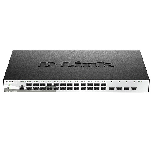 Коммутатор D-Link SMB D-Link DGS-1210-28XS/ME/B2A Управляемый L2 с 24 портами 100/1000Base-X SFP и 4 портами 10GBase-X SFP+