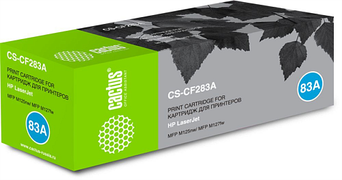 Cactus CS-CF283A CF283A черный (1500стр.) для HP LJ Pro M125nw/M127fw