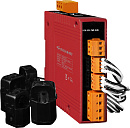 Интеллектуальный измеритель параметров однофазной сети, 4 петли, Modbus TCP, в комплекте 4 токовых кольца 60 А