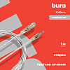 Кабель-удлинитель аудио Buro Jack 3.5 (m)/Jack 3.5 (f) 1м. прозрачный (CAB025-1M)
