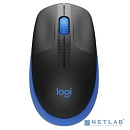 Мышь Logitech M190, оптическая, беспроводная, USB, темно-серый и синий [910-005925]