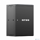 NTSS Шкаф настенный телекоммуникационный NTSS W 15U 600х450х770мм, 2 профиля 19, дверь сплошная металл, боковые стенки съемные, разобранный, черный RA