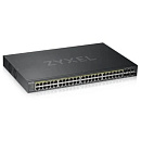 Коммутатор ZYXEL GS192048HPV2-EU0101F Гибридный Smart PoE+ NebulaFlex GS1920-48HPv2, 44xGE PoE+, 4xCombo (SFP/RJ-45 PoE+), 2xSFP, бюджет PoE 375 Вт, а
