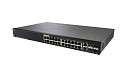 Коммутатор CISCO [SG350-28P-K9-EU] SB [SG350-28P] 28-port Gigabit POE Managed Switch, 24x PoE из них 4x PoE++ 60Вт, суммарно раздаёт 195Вт