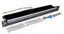 Патч-панель Патч-панель 19", 24 порта RJ45, экранированная, кат.6A, 1U