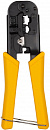 Инструмент обжимной Hyperline HT-N5684 для RJ-45/RJ-12 (упак:1шт) черный/желтый