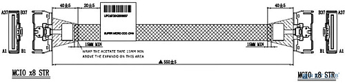 Кабель SuperMicro CBL-MCIO-1255M5FH
