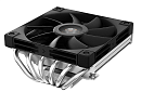 Кулер для процессора DEEPCOOL AN600 LGA1700/1200/115X/AM5/AM4 низкопрофильный 67mm (18шт/кор, TDP 180W, PWM, White LED Fan 120mm, 6 тепл. трубок, Cop