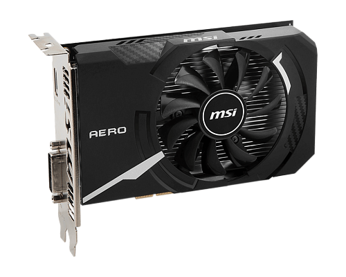 Видеокарта/ VGA MSI NVIDIA GeForce GT 1030 AERO ITX 4GD4 OC 4GB, DDR4/64-bit, PCIe 3.0, 1xHDMI 2.0, 1xDVI-D, 2-slot