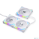 Lian Li G99.12SLV23W.R0 Комплект вентиляторов (3шт.) UNI FAN SL120 V2 White /UF-SL120V2-3W/ 120х120х28мм (PWM, ARGB, 250-2000 об/мин, 29.2dBa)
