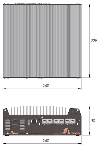 Компактный встраиваемый компьютер Nuvo-11006E-PoE-10G
