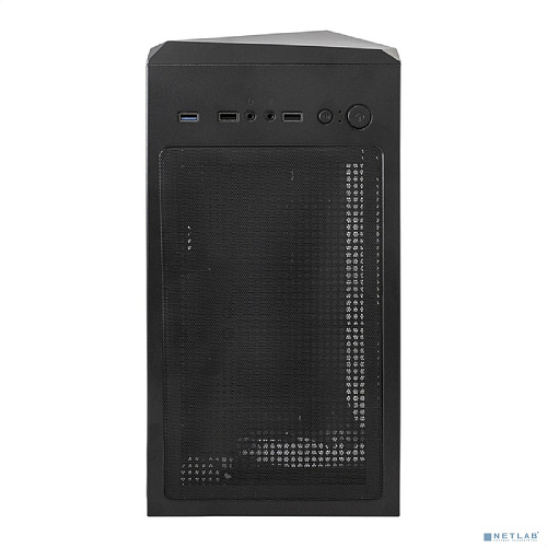 Exegate EX292858RUS Корпус Miditower ExeGate EVO-8225 (ATX, без БП, 2*USB+1*USB3.0, черный, 2 вент. с RGB подсветкой и полоса на передней панели, боко