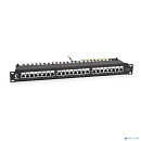 Cabeus PL-24-Cat.6-SH-Dual IDC Патч-панель 19" (1U), 24 порта RJ-45, категория 6, полностью экранированная, с задним кабельным организатором
