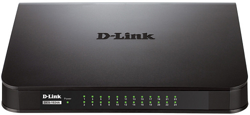 Коммутатор D-LINK Сетевой коммутатор/ 24-port UTP 10/100Mbps Auto-sensing, Stand-alone Unmanaged, 8K MAC addresses, Desk-top size Switch with plastic case