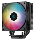Кулер для процессора DEEPCOOL AG400 DIGITAL BK ARGB LGA1700/1200/115X/AM5/AM4 (9шт/кор, TDP 220W, PWM, ARGB Fan 120mm, 4 тепл. трубки, черный) RET
