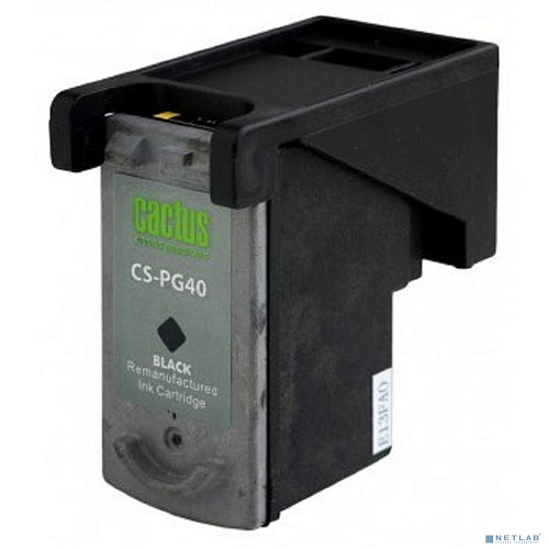 Cactus PG-40 Картридж для Canon Pixma iP1200/1800/1900/2200/2500/2600/MP140/210/450/470/MX300, черный