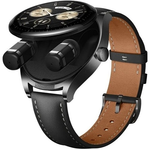 Watch Buds Black Leather Strap