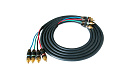 Кабель Kramer Electronics C-R4VM/R4VM-25 для YUV, RGB и RGBS видеосигналов 4 RCA на 4 RCA (Вилка - Вилка) с разъемами RCA с золотым покрытием, на базе