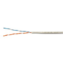 Кабель Cabeus UTP-2P-Cat.5e-SOLID-GY Кабель витая пара UTP (U/UTP), категория 5e, 2 пары (24 AWG) , одножильный, PVC нг(А)-LS, серый (305 м)
