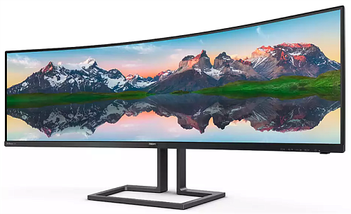 49" Philips 498P9Z изогнутый*1800 5120x1440@165Hz VA W-LED 32:9 4ms HDMI DP 4*USB3.2 80M:1 178/178 550cd 3000:1 2*Speakers 5W Tilt HAS Swivel Black