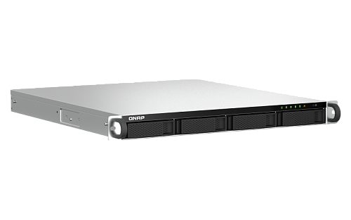 система хранения данных qnap smb 1u/4bay qc 2,0ghzcpu/8gb(upto16gb)/upto 28hdd with tl-r1200s-rp/sata(3,5" 2,5")/ 2xusb3.2 2xusb2.0/1xexp.slot/1xhdmi/