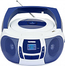 Аудиомагнитола Telefunken TF-CSRP3498B синий/белый 3Вт/CD/CDRW/MP3/FM(dig)/USB/BT