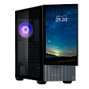 корпус ZALMAN Z10 DS, ATX, BLACK, WINDOW, built-in 15.6-inch FHD display, 2x3.5", 2x2.5", 2xUSB3.0, 1xUSB 3.1 Type-C, FRONT 2x120mm, REAR 1x120mm ARGB