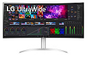 Монитор LG 39.7" 40WP95C-W White/Silver, Curved 2500R, 21:9, IPS, 5120x2160, 5ms, 300cd, 72Hz, 2xHDMI, DP, 2xUSB, Thunderbolt, USB-C, SPK, HAS