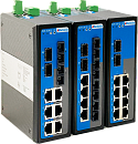 Неуправляемый промышленный Gigabit Ethernet коммутатор, 8 x 100M RJ45, 2 x 1G SFP, питание 2 x 12~60VDC, монтаж на DIN-рейку