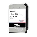 Жесткий диск WD Western Digital Ultrastar DC HС560 HDD 3.5" SATA 20Tb, 7200rpm, 512MB buffer, 512e (0F38785), 1 year