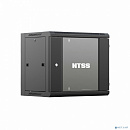 NTSS Шкаф настенный телекоммуникационный NTSS W 12U 600х450х635мм, 2 профиля 19, дверь стеклянная, боковые стенки съемные, задняя стенка, разобранный,