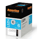 Hyperline UUTP4-C6-S23-IN-LSZH-GY-305 (305 м) Кабель витая пара U/­UTP, категория 6, 4 пары (23 AWG), одножильный (solid), с разделителем, LSZH, нг(С)
