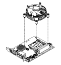 Вентилятор 1960053065N001, I-LGA1156 S-95Вт, 84 x 84 x 28-SS 12В/0.8A, 40C